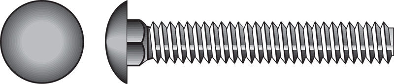 Emery Jensen carriage screw Z 1/4x2 with a zinc finish, shown in close-up on a white background for woodworking projects.