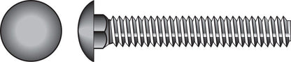 Emery Jensen carriage screw Z 1/4x3, shiny metal fastener with flat head and threaded shank for woodworking or assembly.