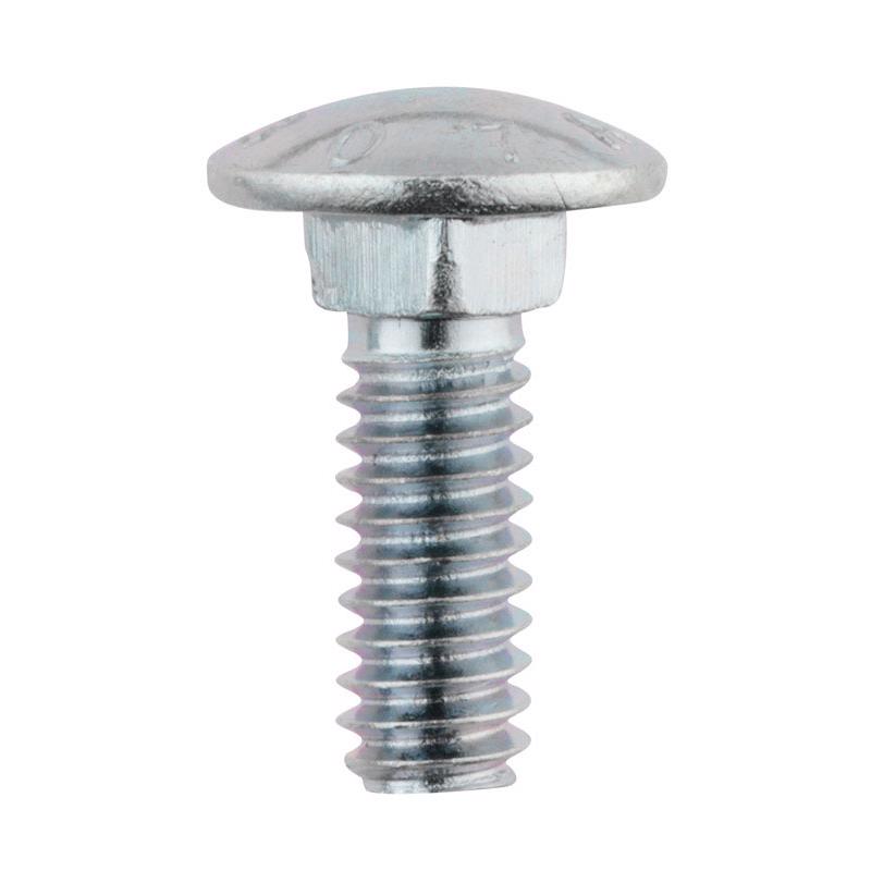 Emery Jensen carriage screw Z 1/4x3/4 with a zinc finish, showing the screw's head and threaded body on a white background.