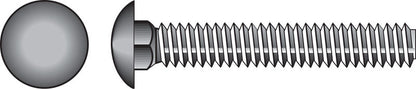 Emery Jensen carriage screw Z 3/8x4 inches, metal fastener with a flat head and threaded shank for woodworking or construction.