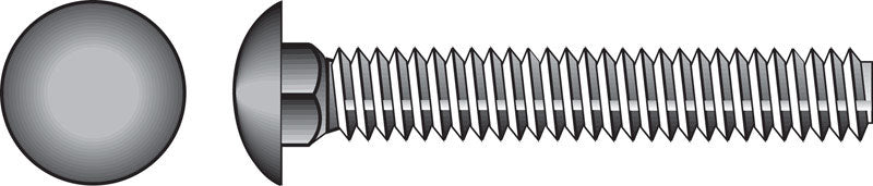 Emery Jensen carriage screw Z 5/16x7 inch with zinc coating, shown in a close-up view of the threaded steel screw.
