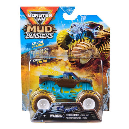 Emery Jensen Monster Jam color-changing monster truck toy with vibrant graphics and detailed design on a white background.