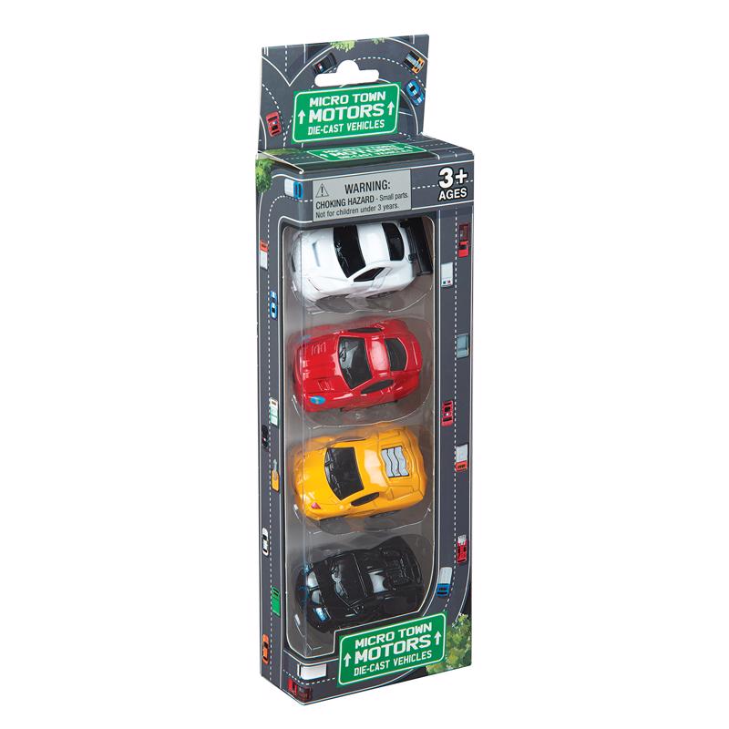 RACE CARS PLST ASST 4PC - Pack of 12
