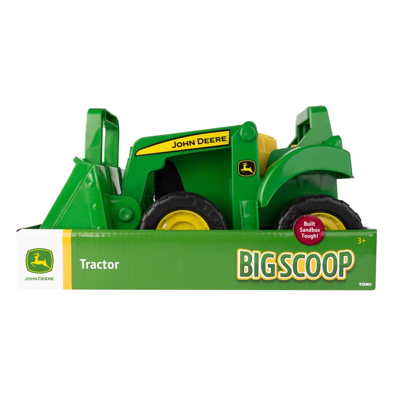 Emery Jensen 15-inch scoop tractor toy from Cars, Trucks, Planes, Trains collection, featuring realistic tractor design and bright colors.
