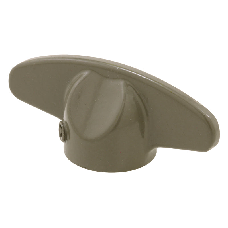 Emery Jensen brass 3/8-inch Tee-crank handle for casement and jalousie window hardware, durable and easy to operate.
