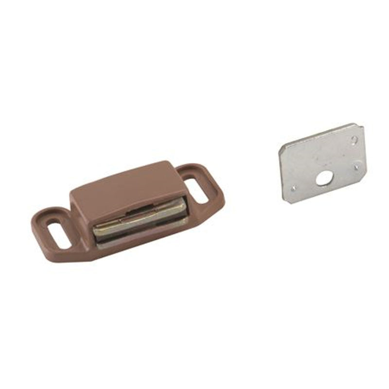 Emery Jensen magnetic catch, 2x1-1/8 inch, showcasing the metal latch and magnetic mechanism for cabinet or door security.