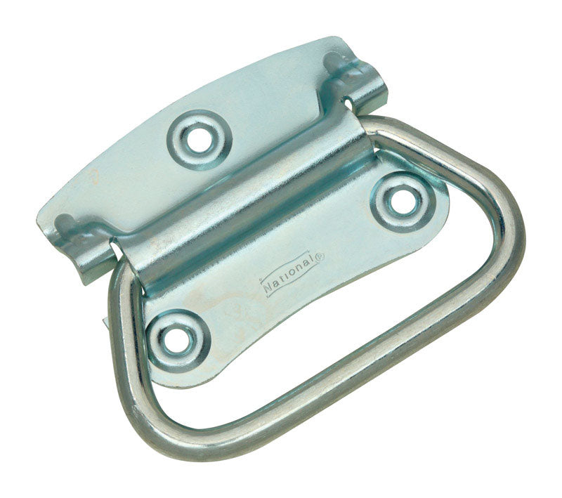 Zinc chest handle pull by Emery Jensen with a 2-3/4-inch size, designed for sturdy cabinet or furniture doors.