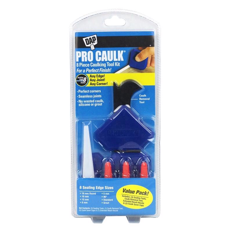 Emery Jensen 8-piece caulk tool kit with various caulk accessories for sealing and finishing projects.