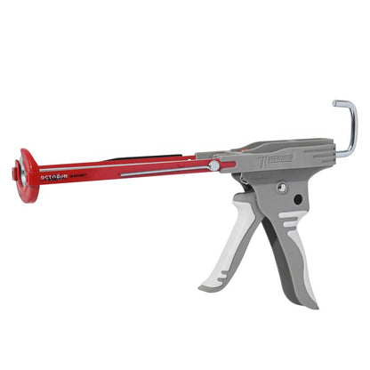 Emery Jensen hybrid ratchet caulk gun for precise sealing and application of caulk and sealants.