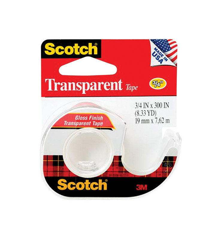 TRANSPARENT TAPE3/4X300" - Pack of 8