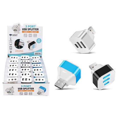 3 PRT USB CHRGR PLST - Pack of 18
