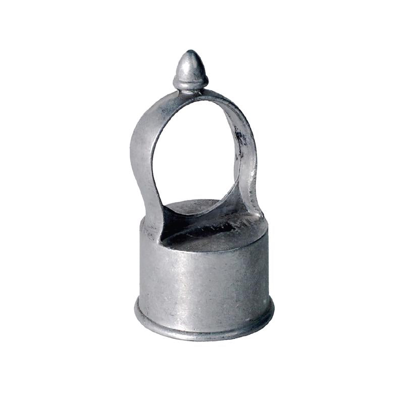 Aluminum top cap for chain link fencing, Emery Jensen, 1.625x1.375 inches, designed to protect and finish fencing posts.