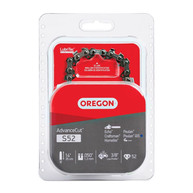 Emery Jensen 14-inch chainsaw chain for chainsaw accessories, showing the sharp cutting chain with metal links.