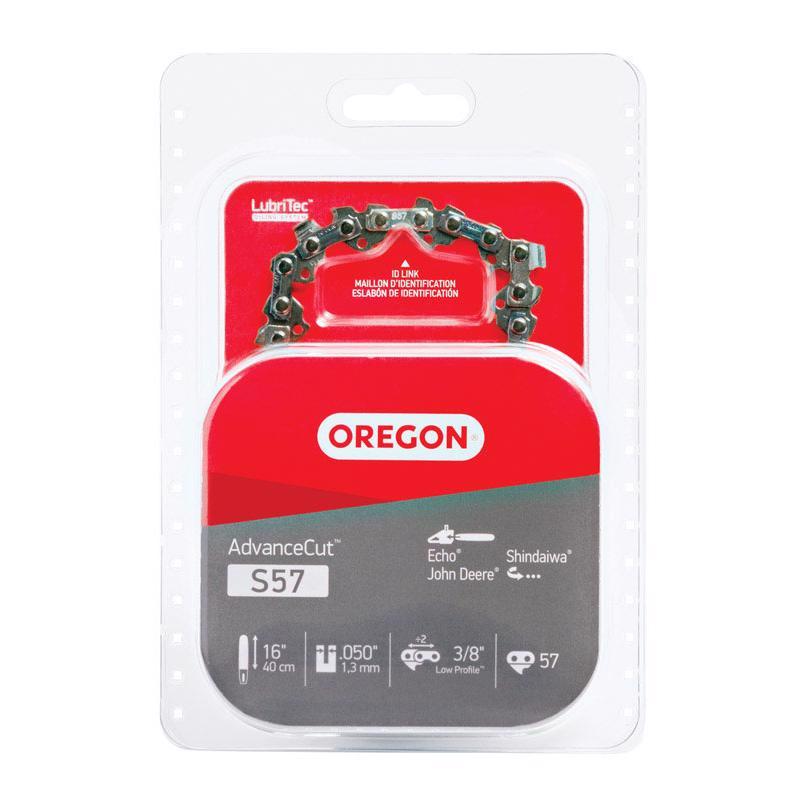 Emery Jensen 16-inch chain chainsaw accessory, featuring a metal chain with sharp cutting teeth for efficient wood cutting.