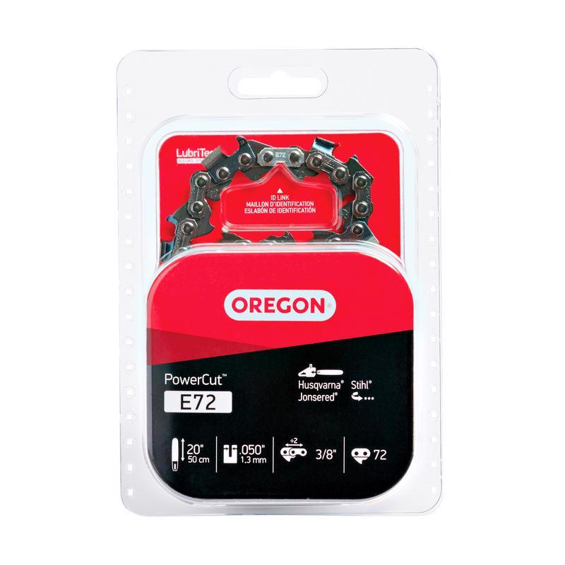 Emery Jensen 20-inch chainsaw chain E72 for chainsaw accessories, featuring sharp cutting links and durable metal construction.