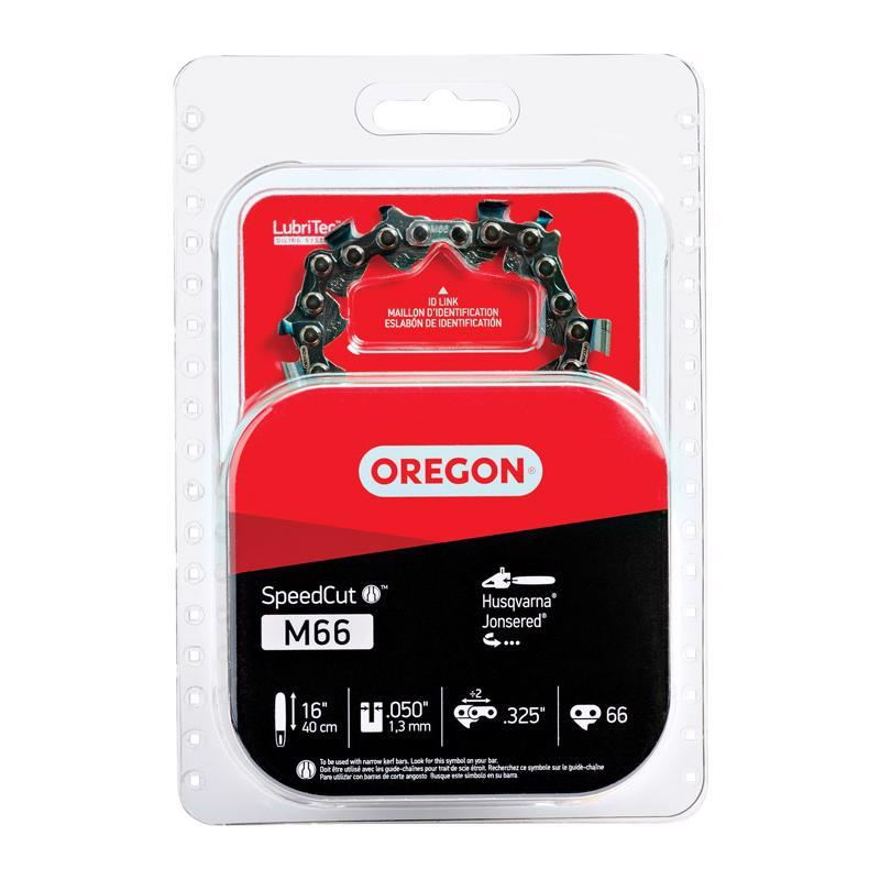 Emery Jensen 16-inch M66 chainsaw chain for chain saw accessories, with sharp cutting links and metal drive links visible.