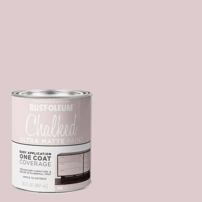 Emery Jensen chalk paint in blush pink, 30 oz, pack of 2, ideal for furniture and craft projects, displayed in a home setting.