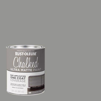 Emery Jensen Chalk Paint in gray, 30 oz containers, pack of 2, suitable for furniture and craft projects.
