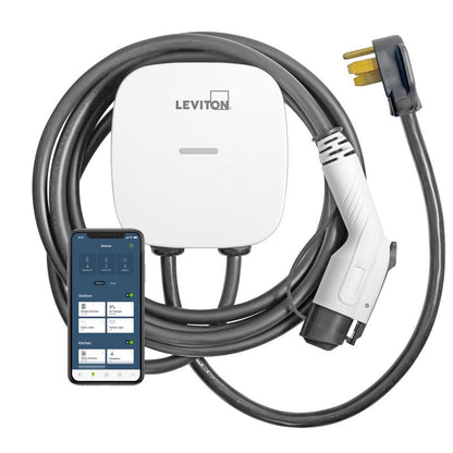 Emery Jensen EV charging station with Wi-Fi, 40A, outdoor electric vehicle charger for fast and reliable charging.
