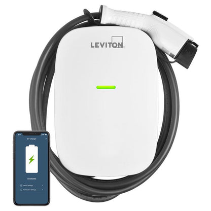 Emery Jensen EV charging station with Wi-Fi, 48A capacity, outdoor design, and digital display for electric vehicle charging.