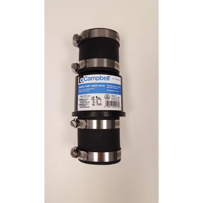 Emery Jensen 2-inch check valve with metal sleeve for plumbing and fluid control applications.