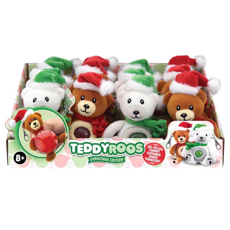 Emery Jensen CMAS Teddy Keychain Assorted Pack of 12 featuring plush teddy bears for checkout toys and gift accessories.