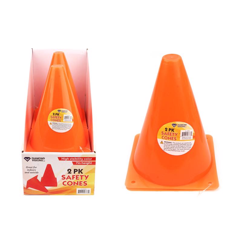 Set of 24 Emery Jensen 7-inch cones toys for kids aged 3 and up, ideal for checkout games and imaginative play.