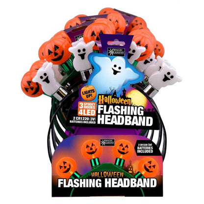 FLASHING HEADBND HALLOWN - Pack of 12