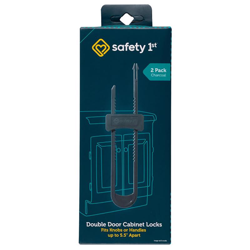 Emery Jensen child safety cabinet slide lock, 2-pack, secure cabinet doors to prevent child access, safety device for homes.
