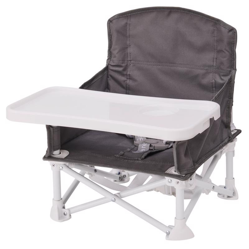 Emery Jensen PRTBLE Booster Seat for children in gray, designed for safety and comfort during car rides.
