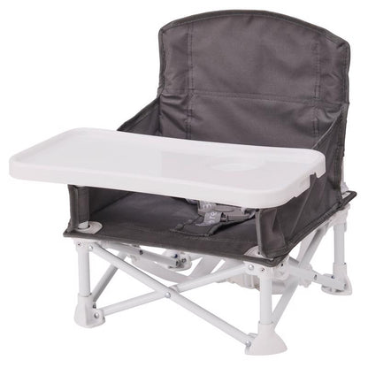 Emery Jensen PRTBLE Booster Seat for children in gray, designed for safety and comfort during car rides.