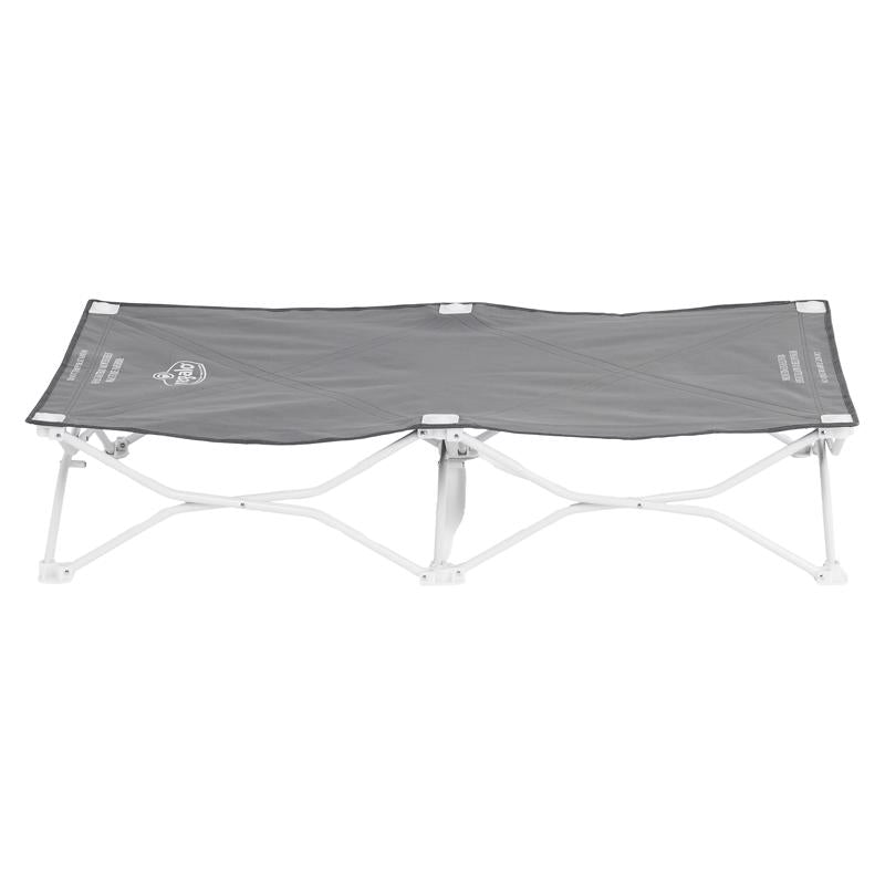 Emery Jensen toddler bed in metal gray, designed for child safety, with sturdy frame and secure guard rails for young children.