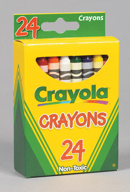 Set of 24 colorful crayons from Emery Jensen children's toys, perfect for young artists and creative projects.
