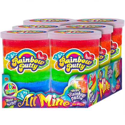 MEGA RAINBOW PUTTY GLTTR - Pack of 6