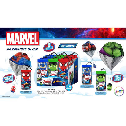 PARACHUT DIVER ASST MRVL - Pack of 12