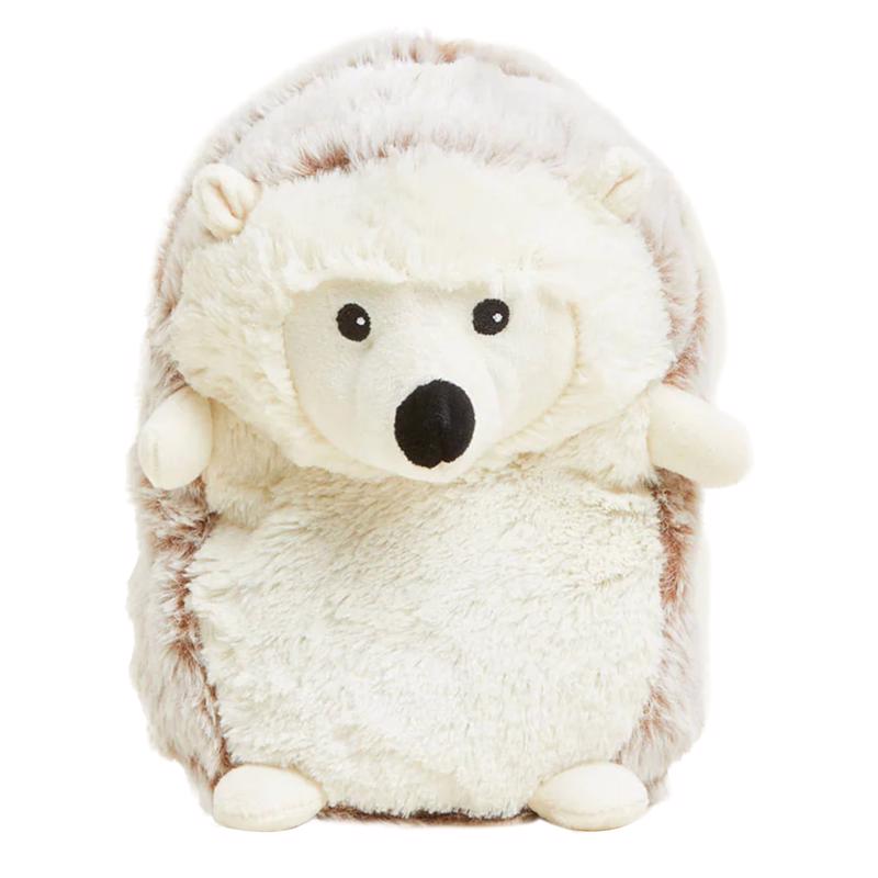 Soft white plush hedgehog toy for children by Emery Jensen, featuring a cuddly and adorable design suitable for kids.