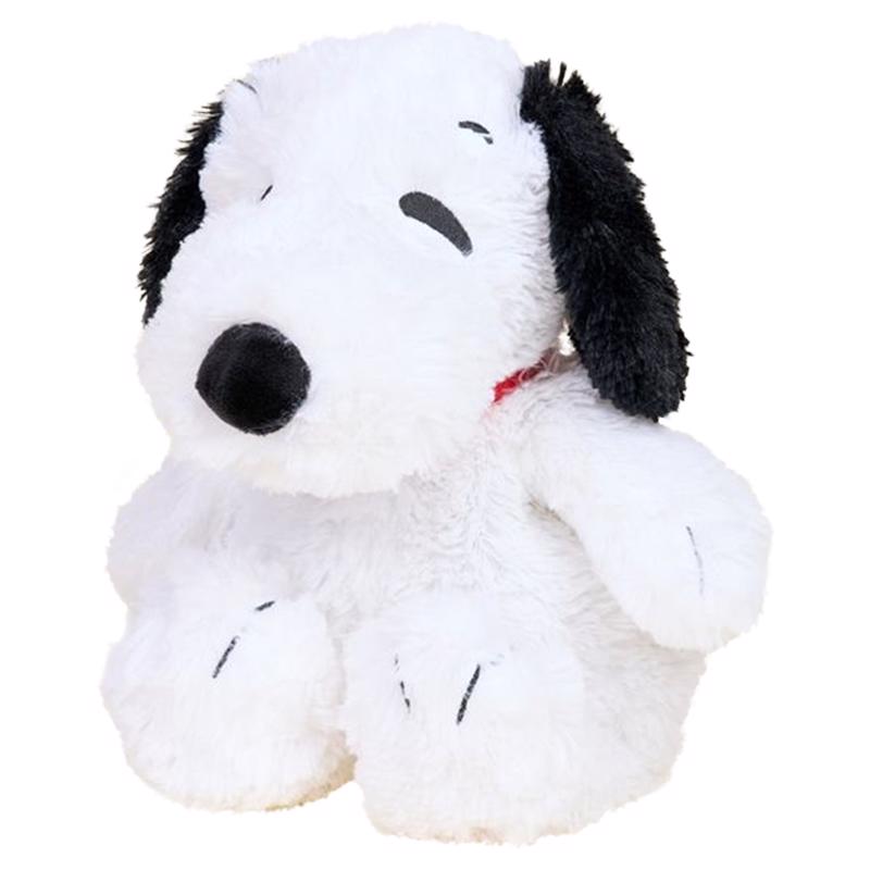 Soft plush Snoopy toy from Emery Jensen, perfect for children, featuring a cute, cuddly design with detailed stitching.