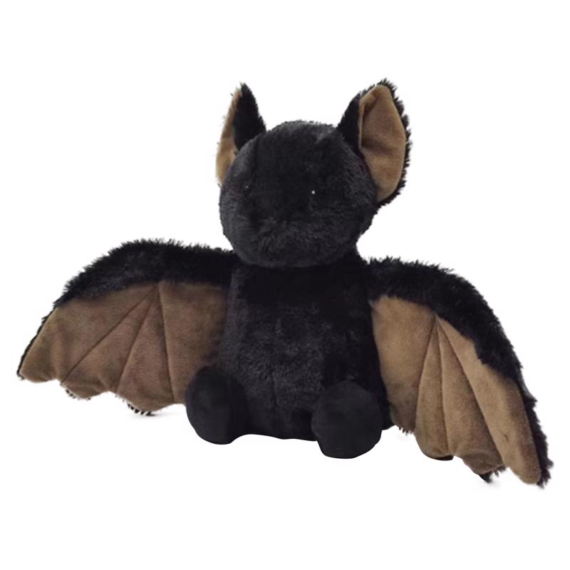 Emery Jensen plush warmer bat toy for children, soft and cuddly with detailed bat features, ideal for kids' play and comfort.