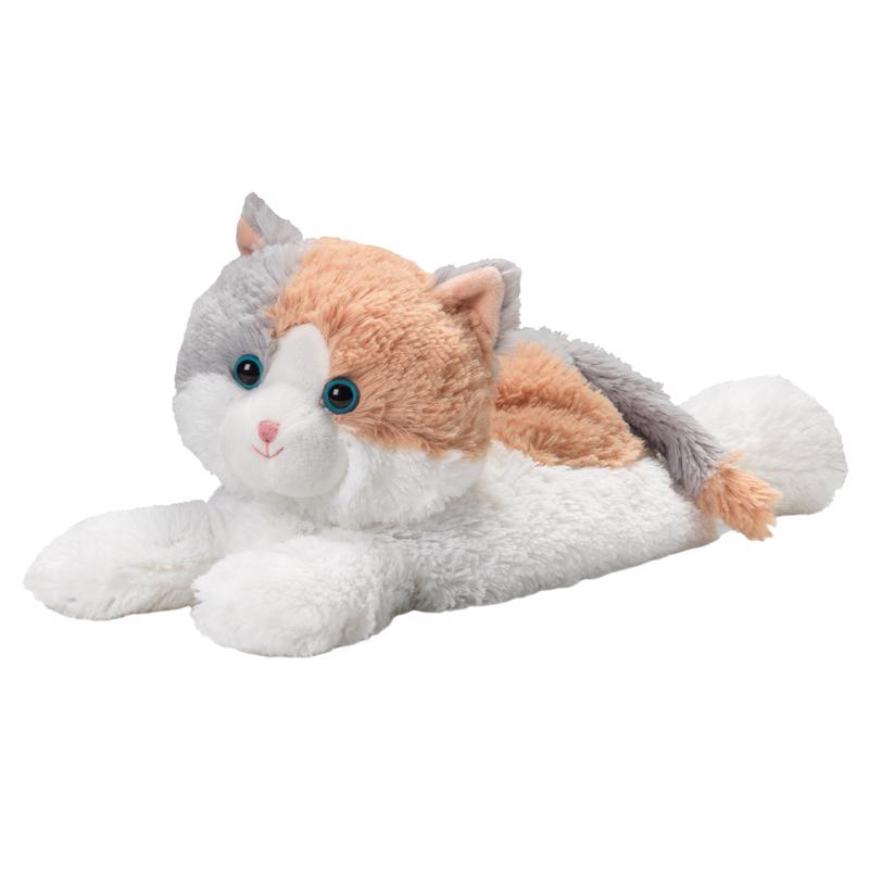 Emery Jensen plush warmer calico cat children's toy with soft fabric and colorful calico pattern, perfect for kids.