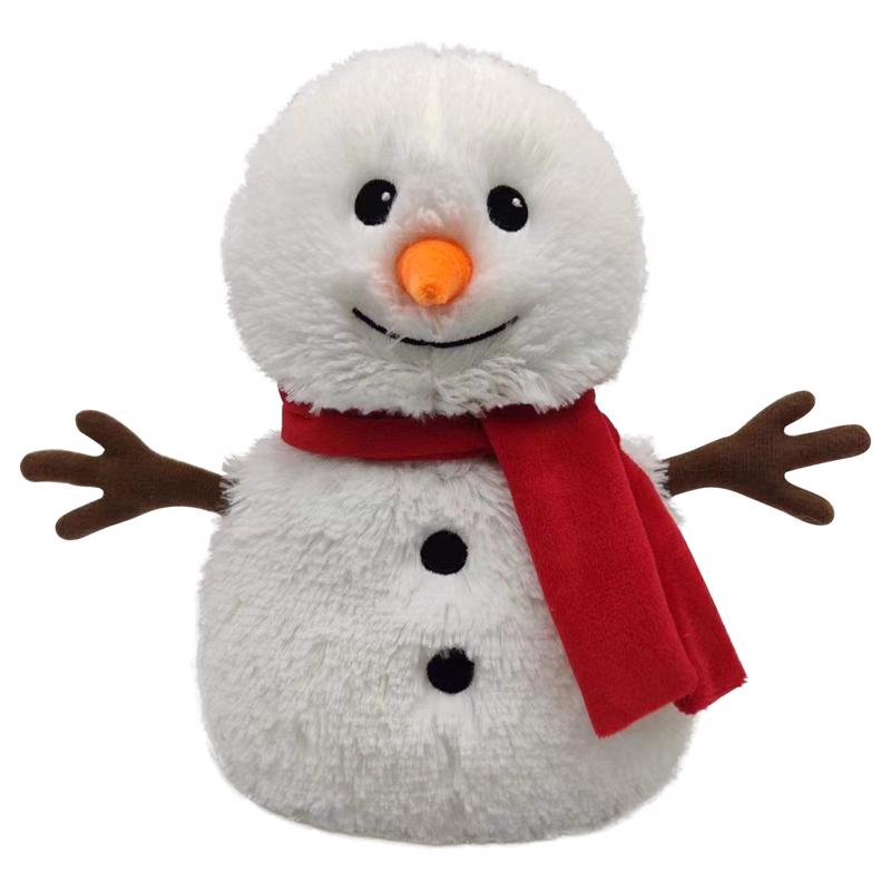 Emery Jensen plush Warmie Snowman children's toy with soft fabric, featuring a friendly snowman design for kids.