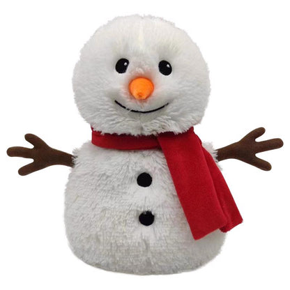 Emery Jensen plush Warmie Snowman children's toy with soft fabric, featuring a friendly snowman design for kids.