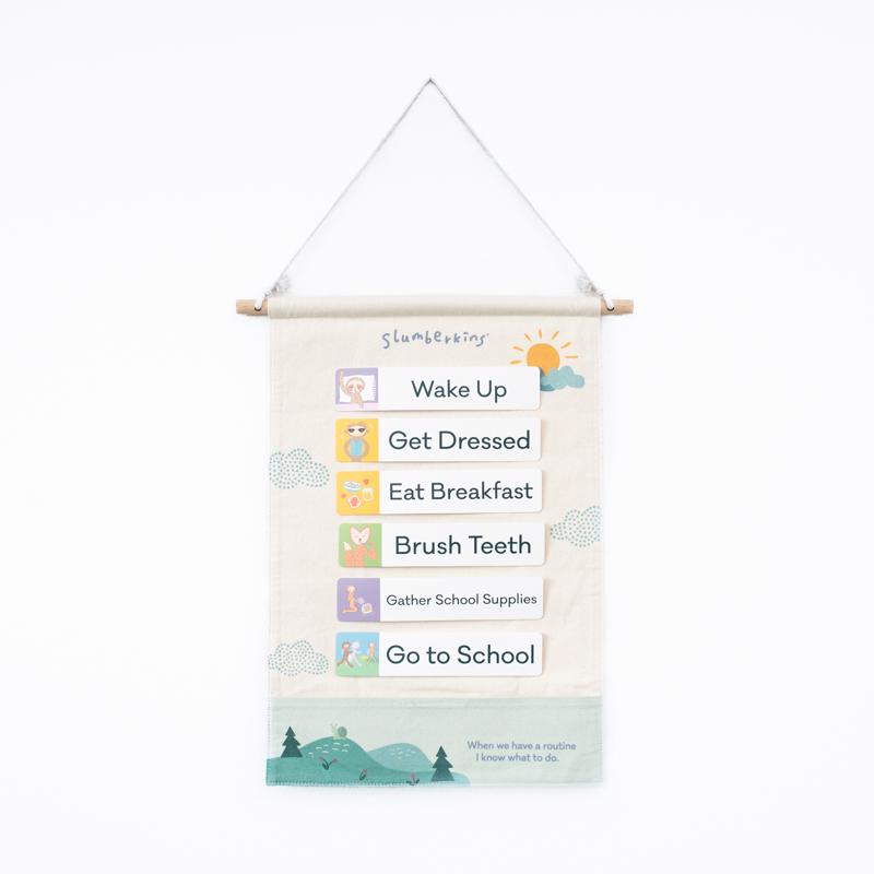 Emery Jensen children's toy Routines VISL Schedule with colorful charts for daily activity organization and learning.