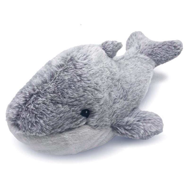 Gray dolphin plush toy for children from Emery Jensen's Stuffd Animal collection, soft and cuddly for kids.