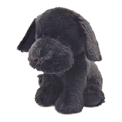 Black Stuffed Animal Labrador toy for children by Emery Jensen, soft plush dog perfect for kids' play and cuddling.