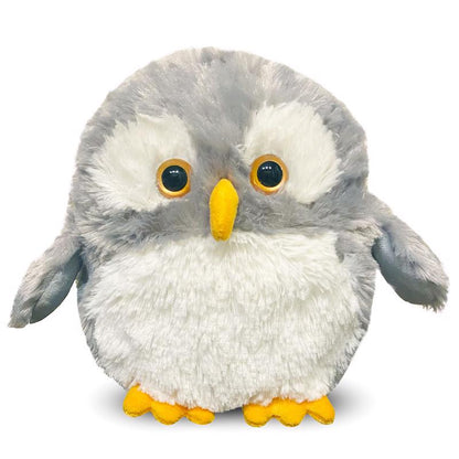 Soft plush owl toy for children from Emery Jensen, featuring a cute owl design perfect for cuddling and play.