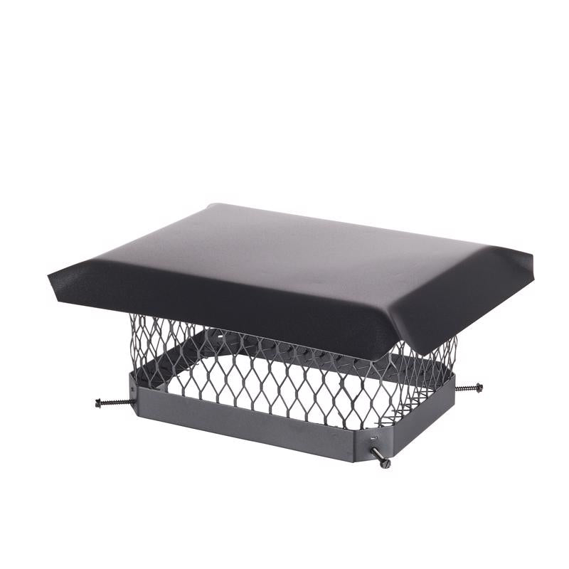 Emery Jensen chimney cap with tab screw, 9x13-inch size, designed to cover and protect chimney openings.