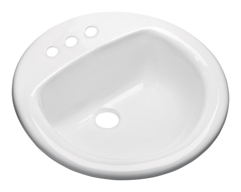 LAV ROUND SELF RIM WHITE