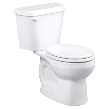 Emery Jensen 15-inch white ceramic toilet colony with rounded design, showcasing the classic shape and smooth finish.