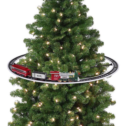 Emery Jensen Christmas animation with holiday train, track, and festive tree, perfect for holiday decoration and seasonal display.