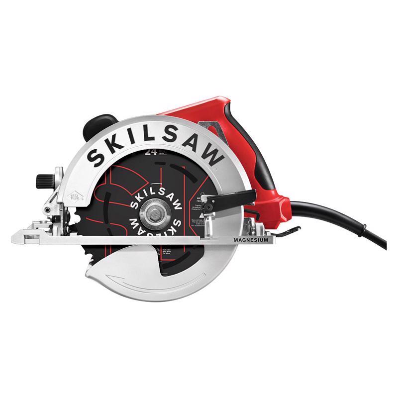 Emery Jensen 7-1/4 inch corded circular saw with left blade for precise cuts and ergonomic design.